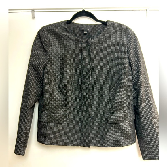Ann Taylor Gray Cropped Blazer Jacket - Size 12 - Picture 1 of 5